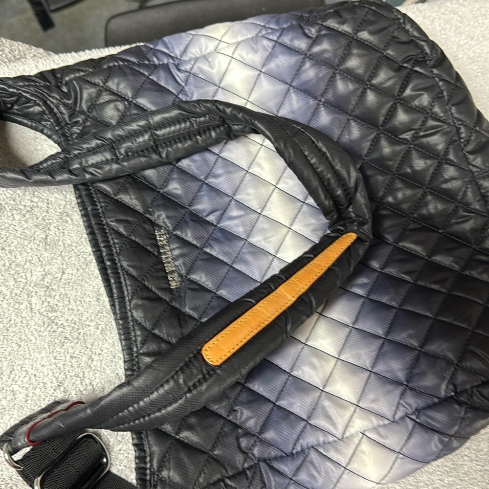 Mx Wallace large Parker bag, tie dyed color blues